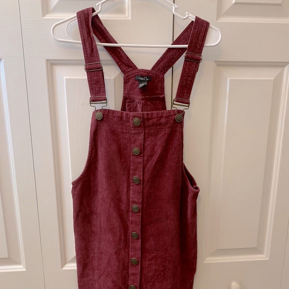 Corduroy overall dress